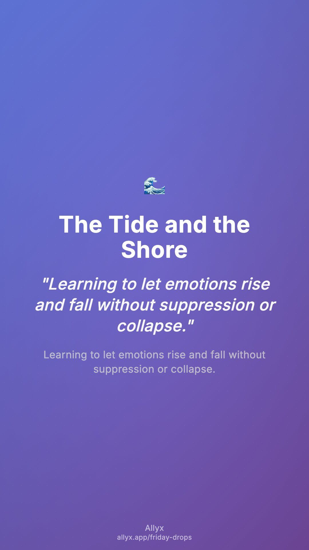 Shareable story card for The Tide and the Shore