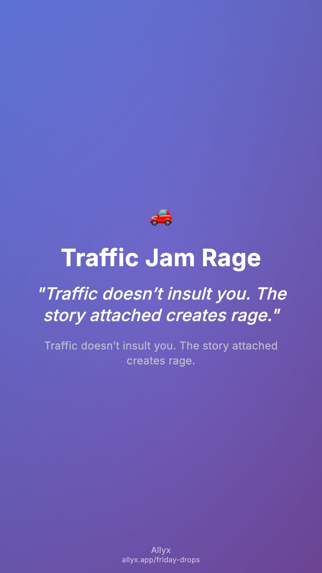 Shareable story card for Traffic Jam Rage