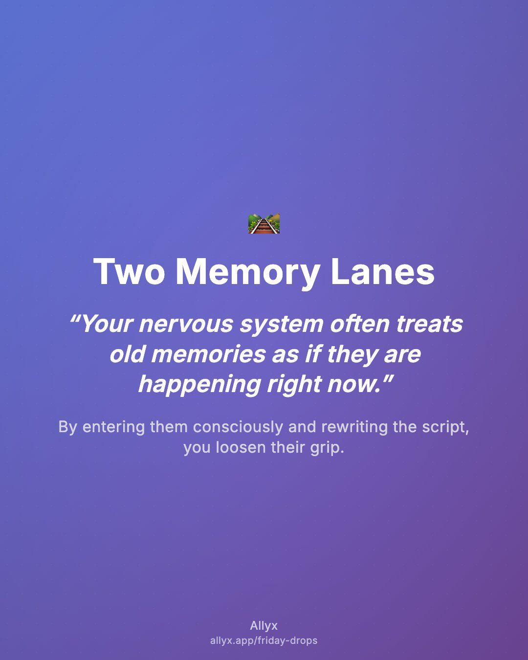 Shareable quote card for Two Memory Lanes