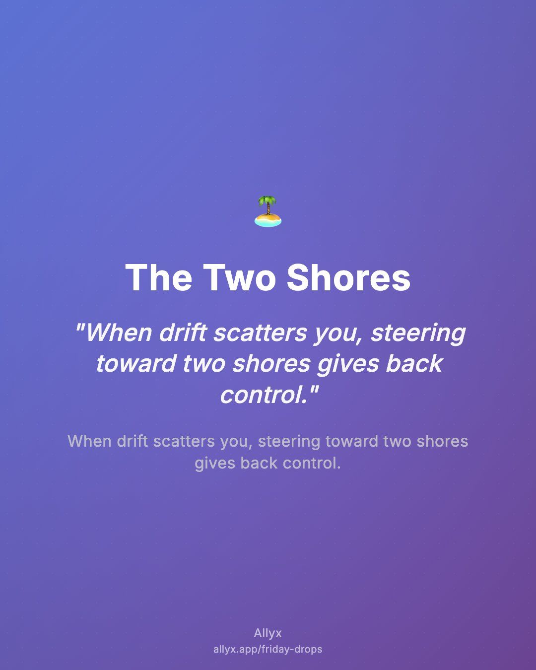 Shareable quote card for The Two Shores