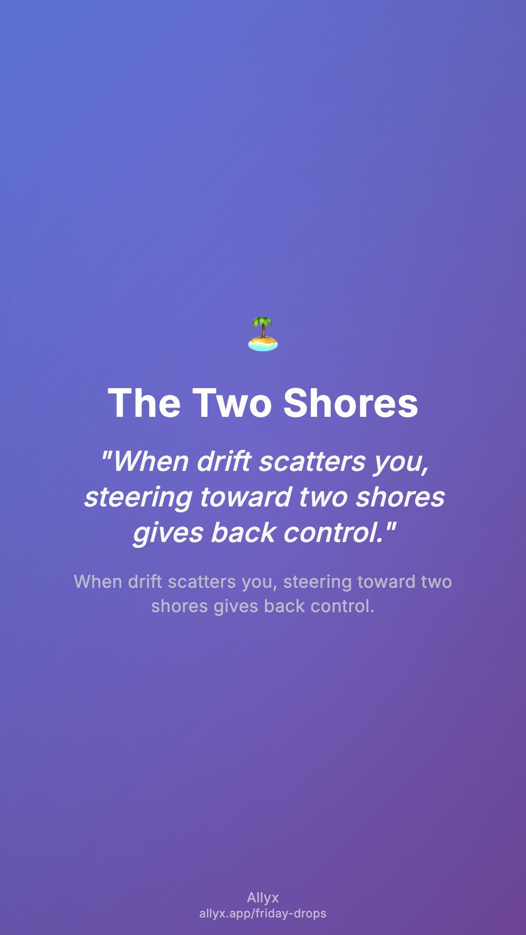 Shareable story card for The Two Shores
