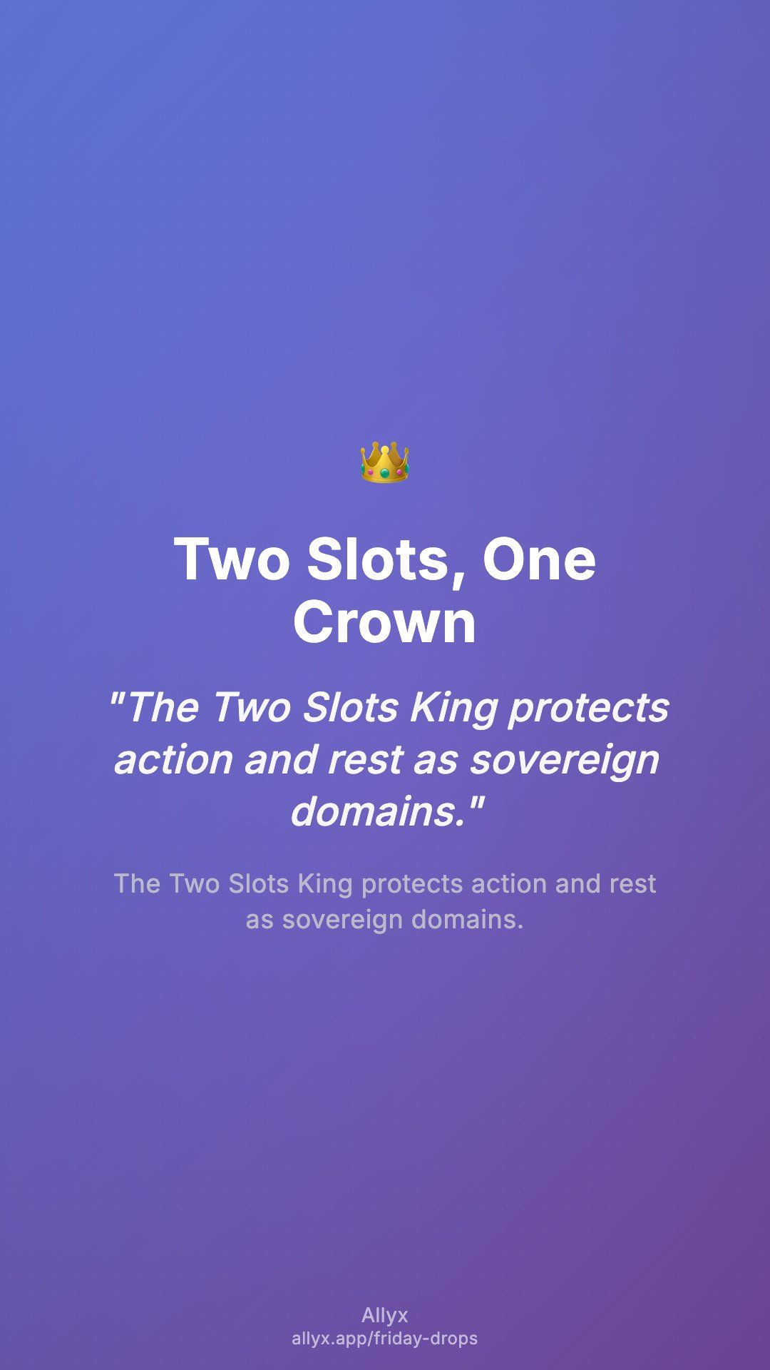 Shareable story card for Two Slots, One Crown