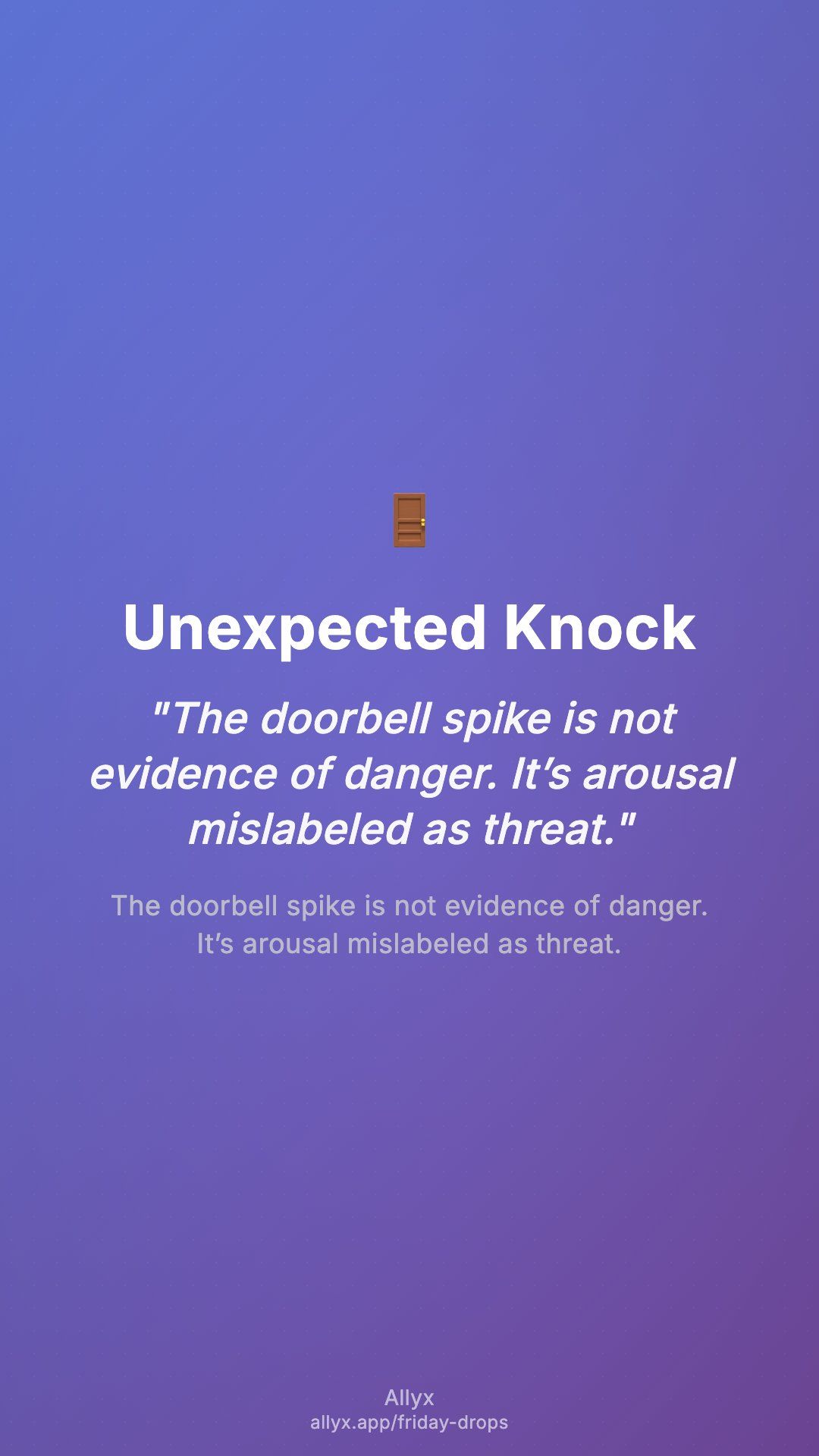 Shareable story card for Unexpected Knock