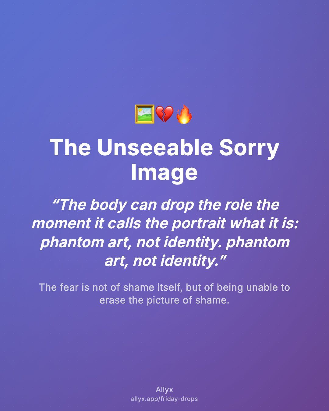 Shareable quote card for The Unseeable Sorry Image