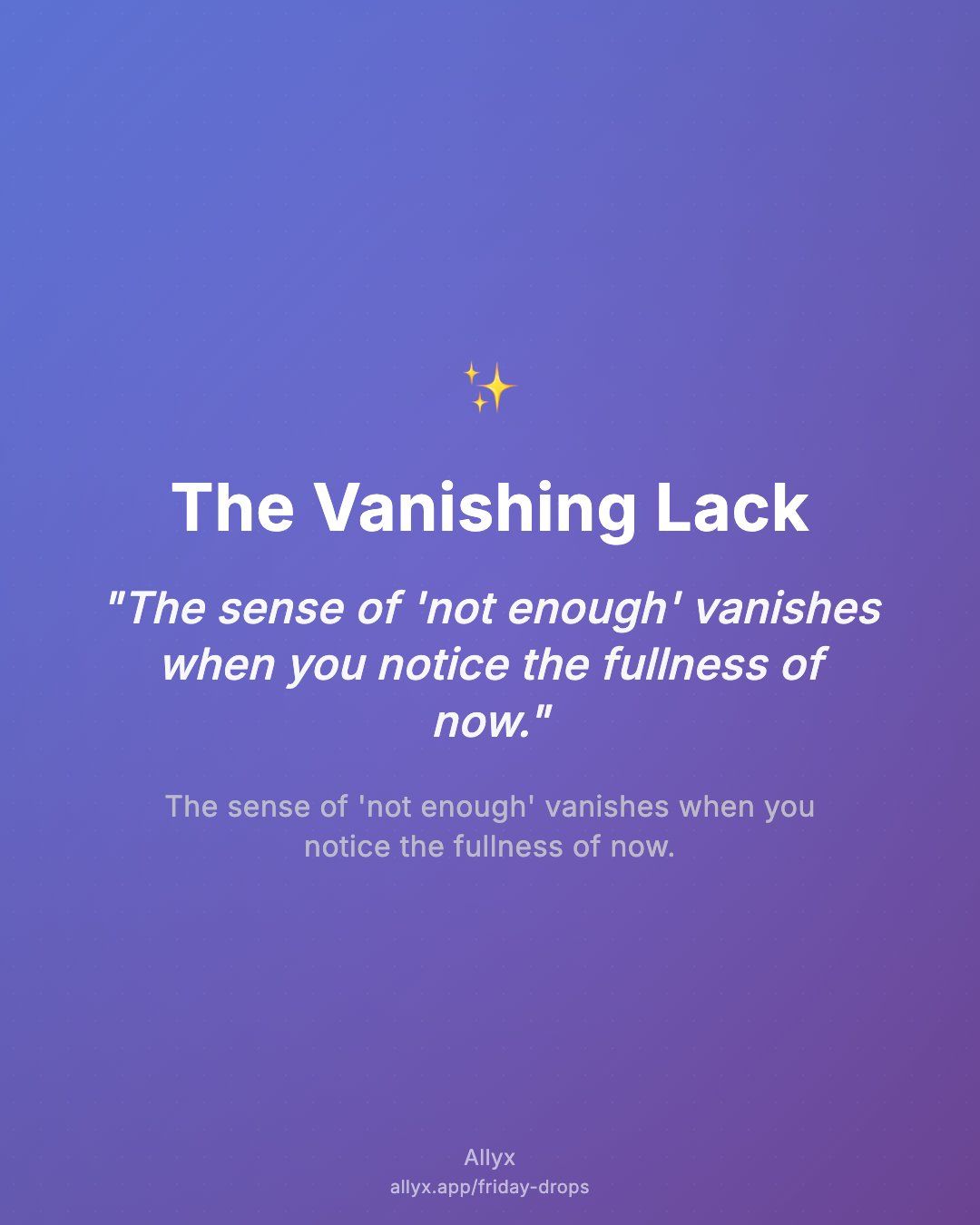 Shareable quote card for The Vanishing Lack