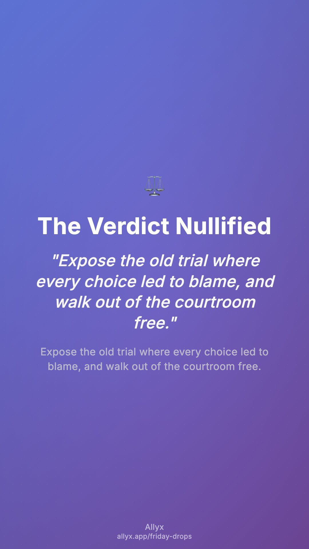Shareable story card for The Verdict Nullified