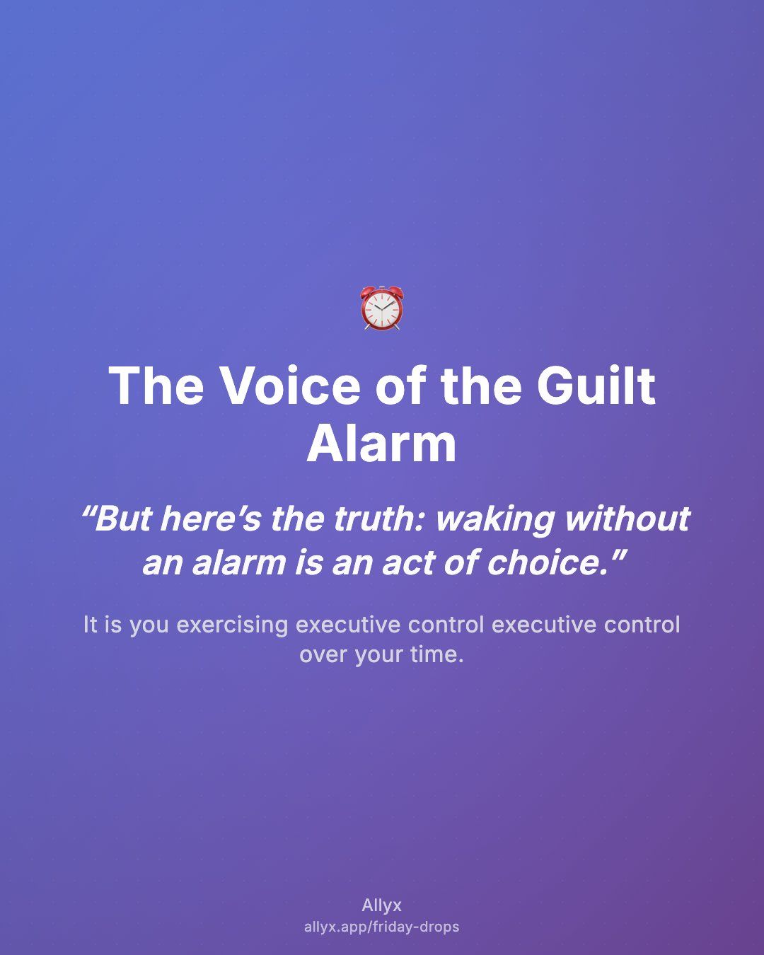 Shareable quote card for The Voice of the Guilt Alarm