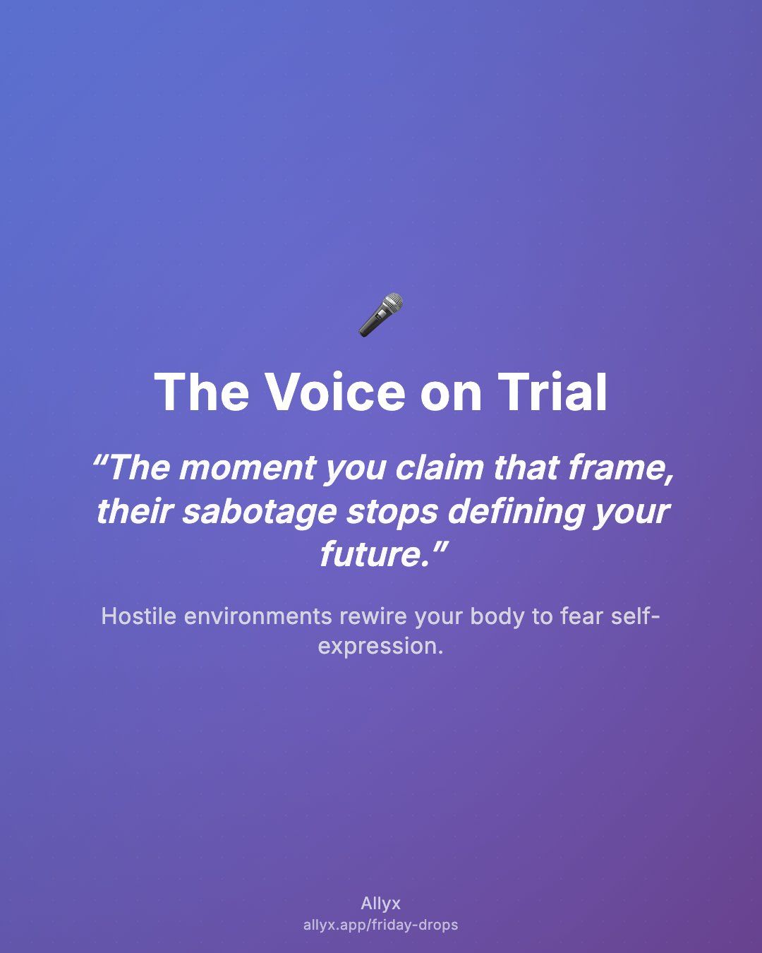 Shareable quote card for The Voice on Trial