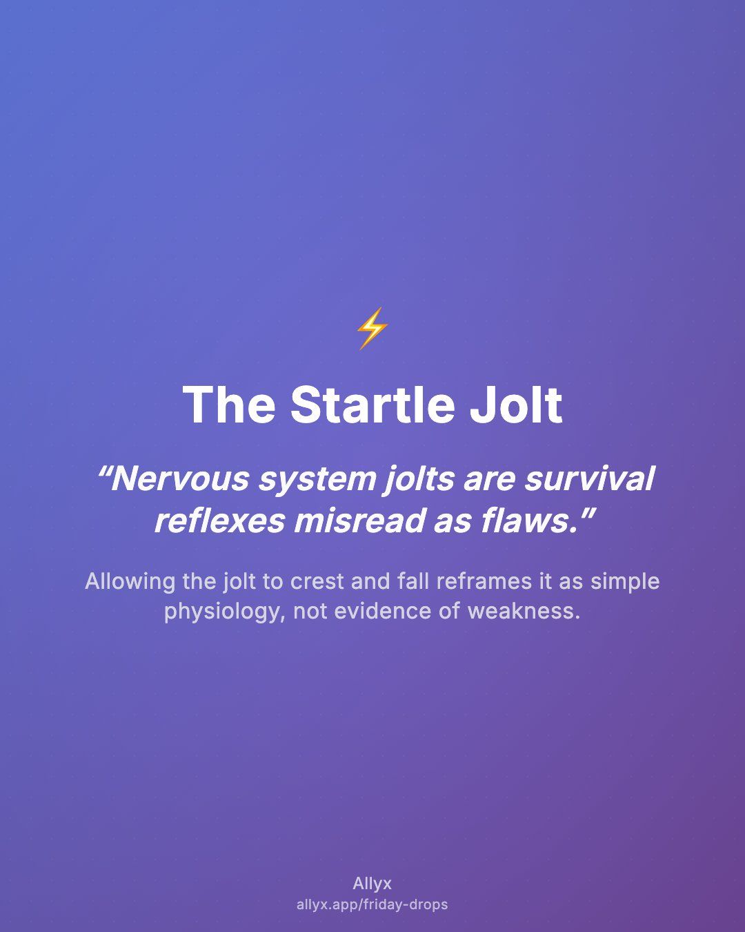 Shareable quote card for The Startle Jolt