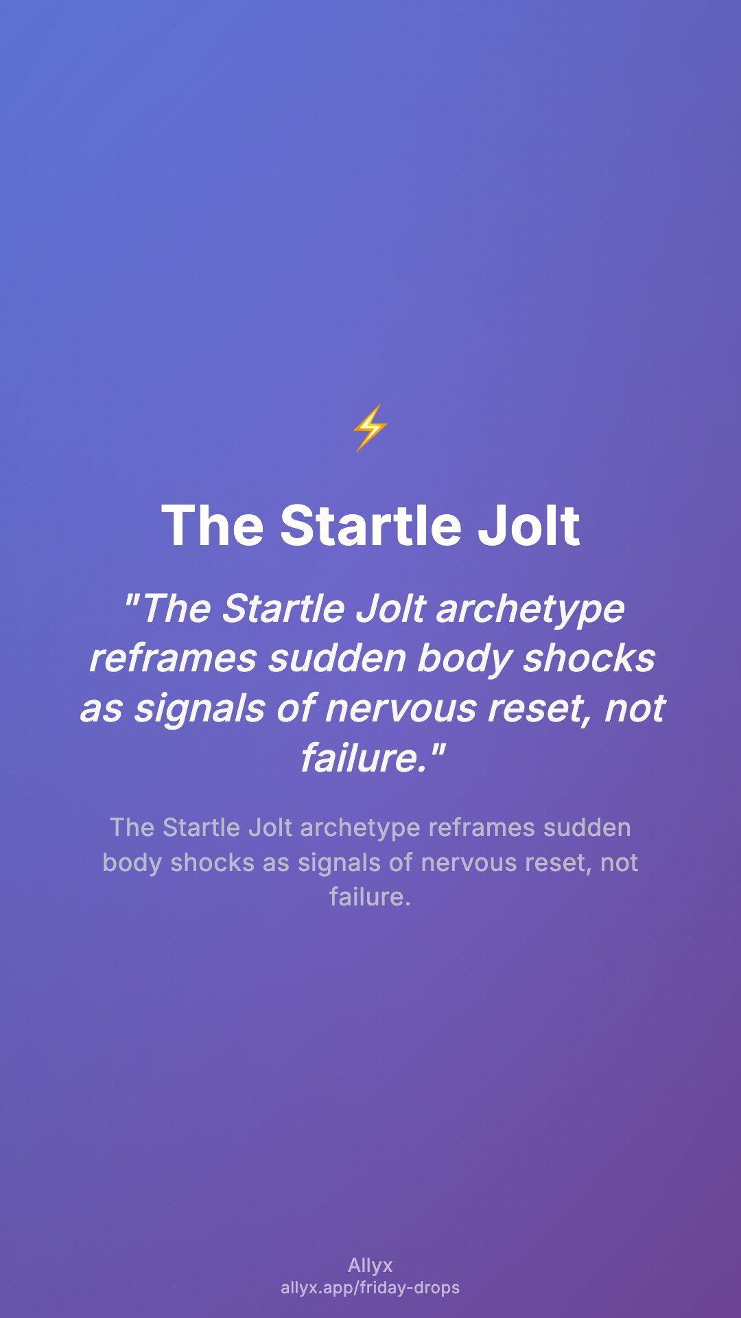 Shareable story card for The Startle Jolt