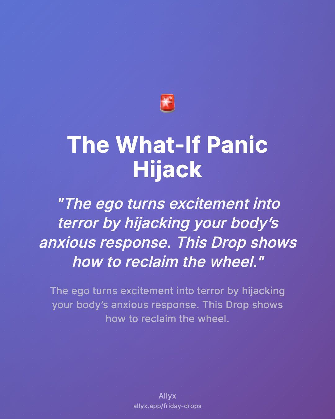 Shareable quote card for The What-If Panic Hijack
