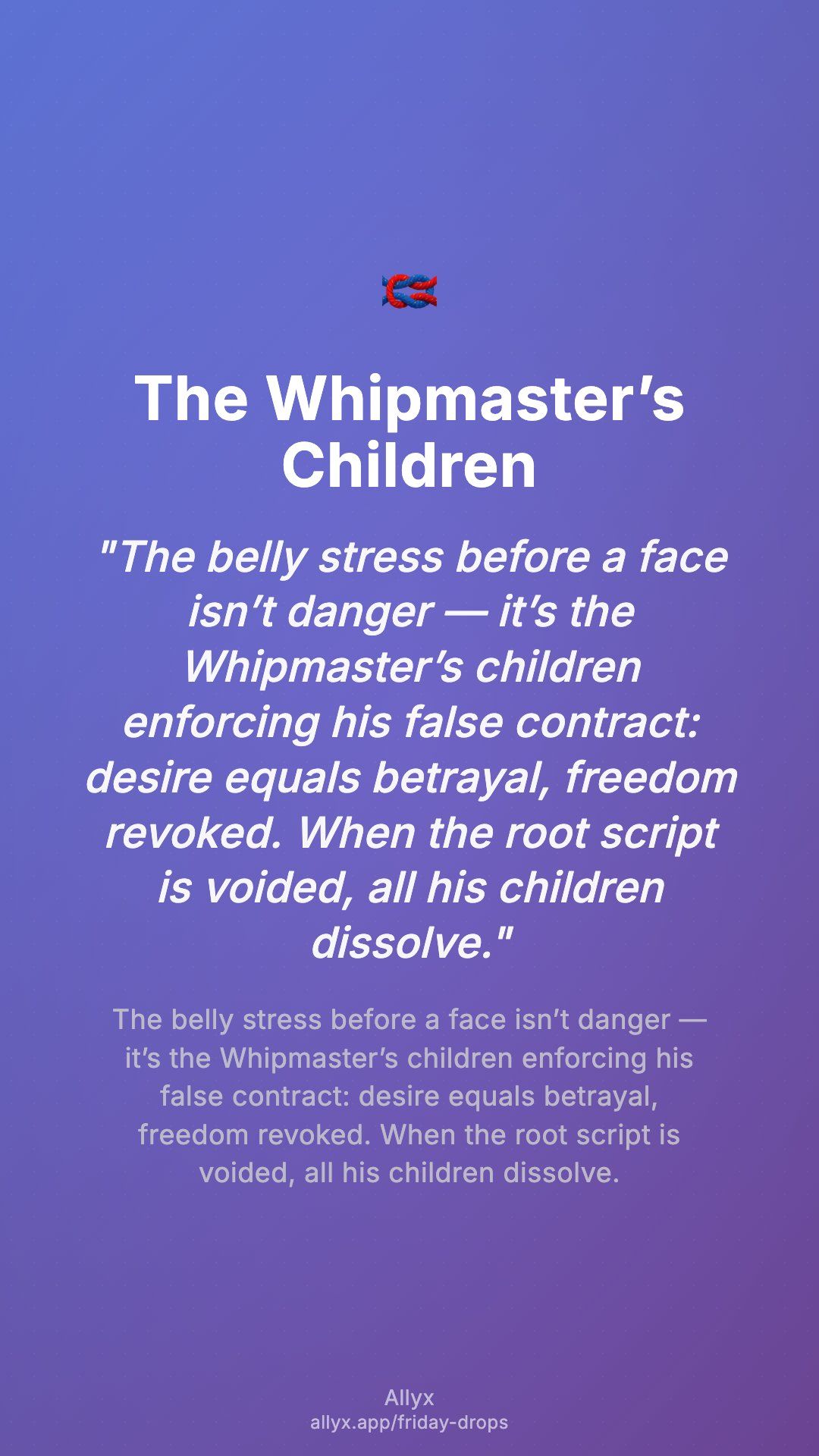 Shareable story card for The Whipmaster’s Children