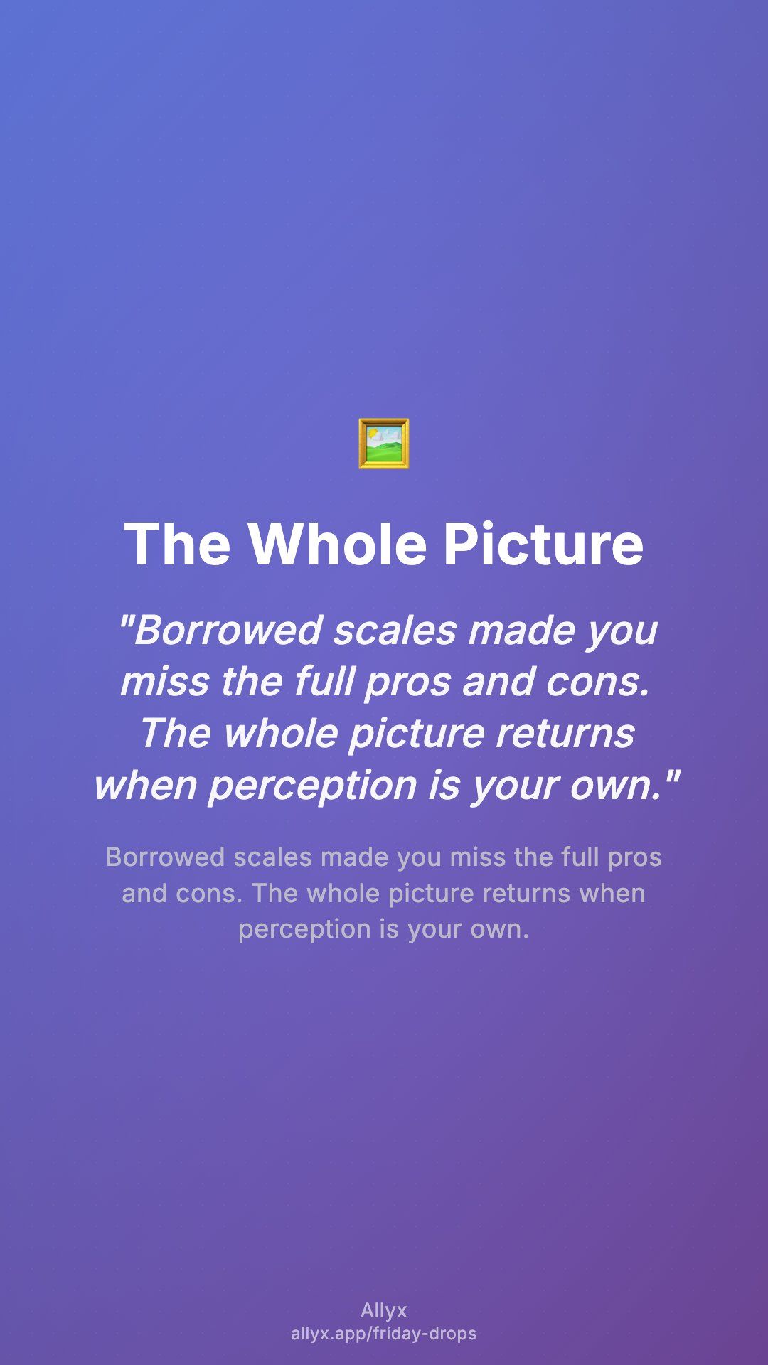 Shareable story card for The Whole Picture