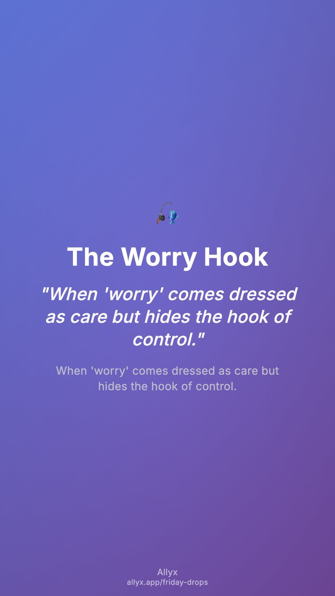 Shareable story card for The Worry Hook